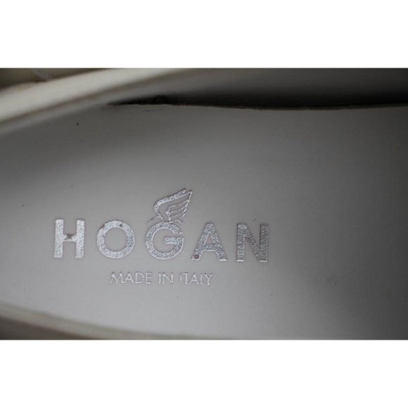 HOGAN White Silver Toe Cap Laceless Women's EU 37.5 Loafers Made in Italy - Picture 10 of 10